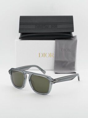 Dior DIORBLACKSUIT S15F 45C0 Unisex Square Sunglasses – Grey / Green